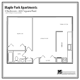 Maple Park 1 Bedroom Floor Plan