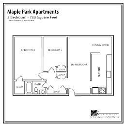 Maple Park 2 Bedroom Floor Plan