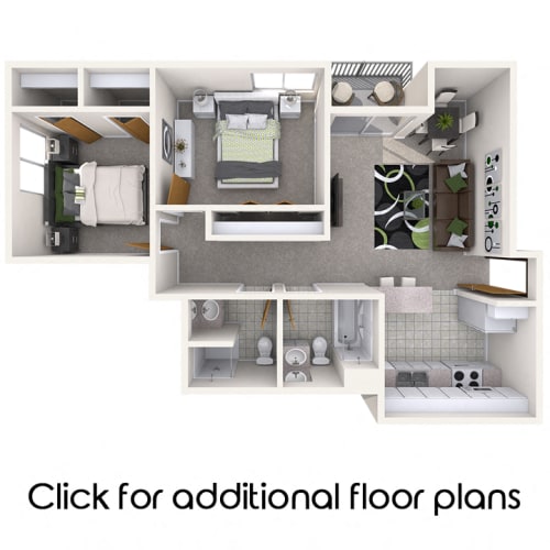 Floor Plan  2 Bed 2 Bath for 2 People (rate per person)