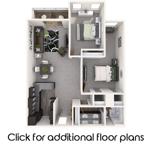 Floor Plan  2 Bed 1 Bath for 2 people (rate per person)