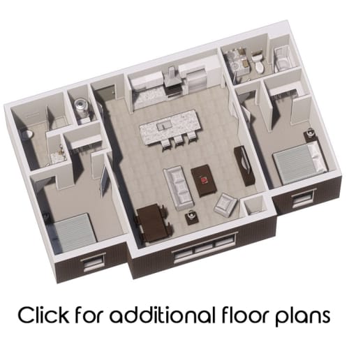 Floor Plan  2 Bedroom, 2 Bathroom