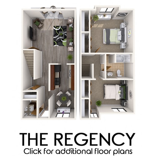 Floor Plan  2 bedroom apartment floor plans in East Lansing, MI near Michigan State University | Carriage Hill East