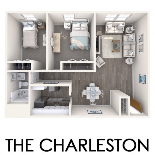 Floor Plan  2 Bed 1 Bath