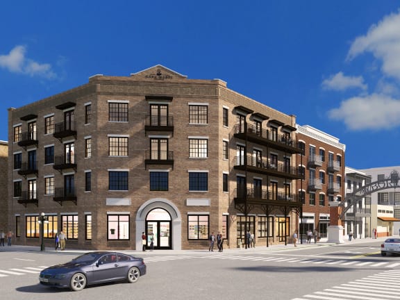 a rendering of a building on a city street  at Casa Marti, Florida, 33605