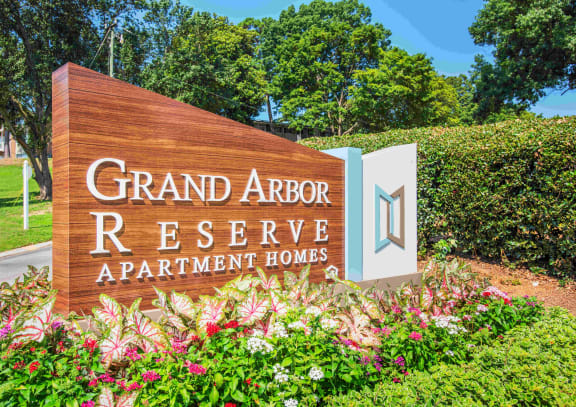 Grand Arbor Reserve Apartments in Raleigh, NC photo of the monument signs