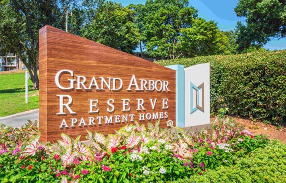 Grand Arbor Reserve Apartments in Raleigh, NC photo of the monument signs