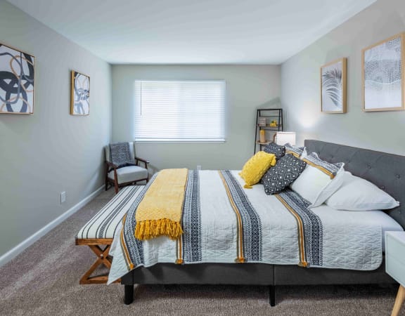 Grand Arbor Reserve Apartments in Raleigh, NC photo of a bedroom with plush carpeting