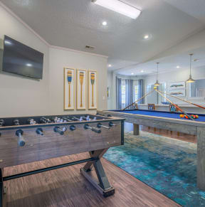 Modern Clubhouse With A Game Room at St. Andrews Reserve Apartments in Wilmington, NC
