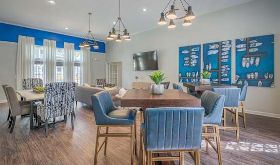 Reserve Clubhouse Living Room at St. Andrews Reserve Apartments in Wilmington, NC