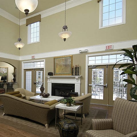 Posh Lounge Area In Clubhouse at County Center Crossing in Woodbridge, VA 22192