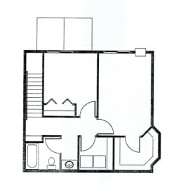  Floor Plan 1 bedroom 1 bath