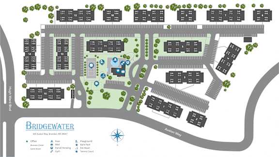 Interactive property map at Bridgewater Apartment Homes, Brandon, Mississippi