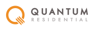 a green background with an orange logo and the words quarantine residential