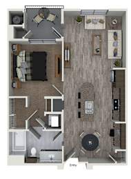 Floor Plan  one bedroom floor plan at 808 west apartments