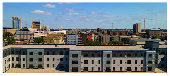rooftops at The Landing at 1001 NP, Fargo, ND 58102