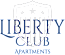 The image is of a logo for Liberty Club Apartments.
