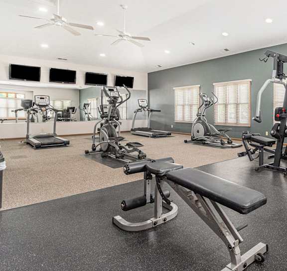 fitness center at Colonial Pointe at Fairview Apartments, Bellevue, 68123