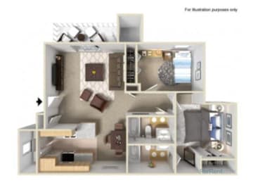  Floor Plan Two Bedroom