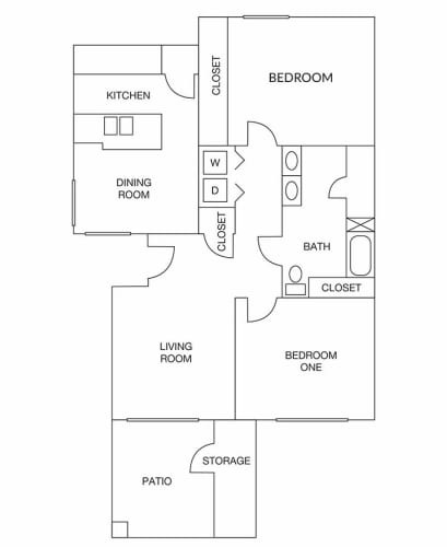 Floor Plan  Two bedroom floor plan