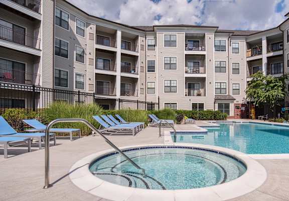 Crystal Clear Swimming Pool at The Cosmopolitan at Lorton Station in Lorton, VA
