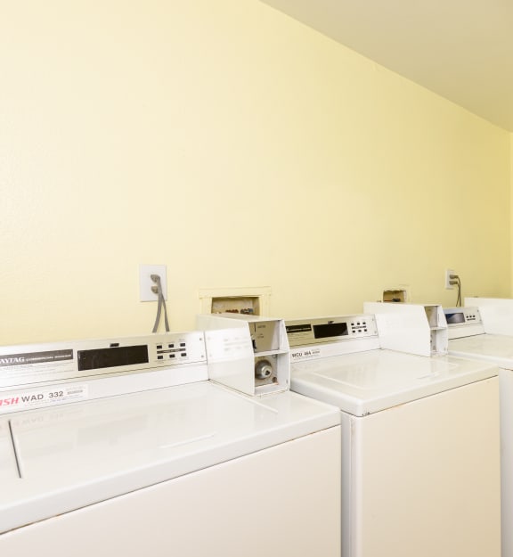 a washer and dryer are available in the laundry room