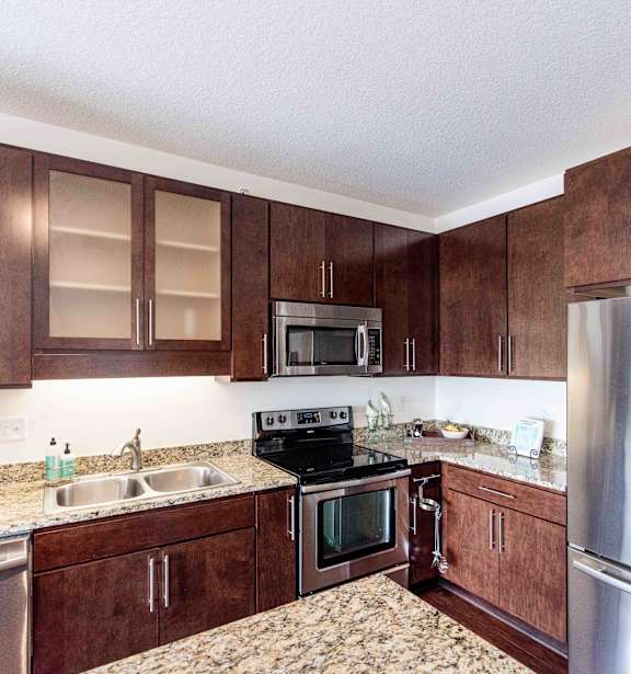 Kitchen Space at 1800 Lake Apartments, Minnesota