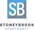 The image is a logo for Stoneybrook Apartments.