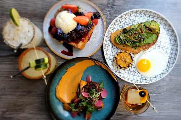 A variety of dishes at Casa Estilo Apartments, Chula Vista