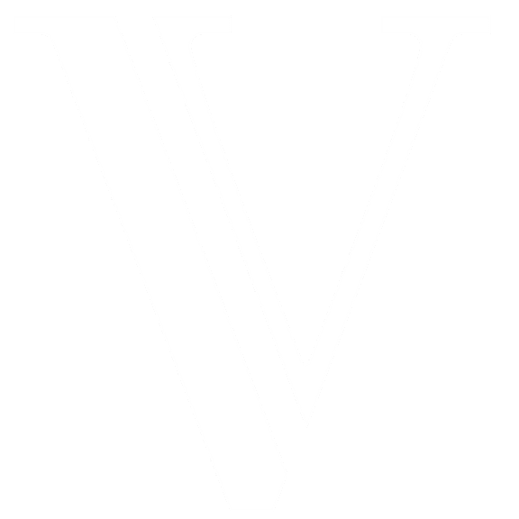 A black and white image of a capital letter V.
