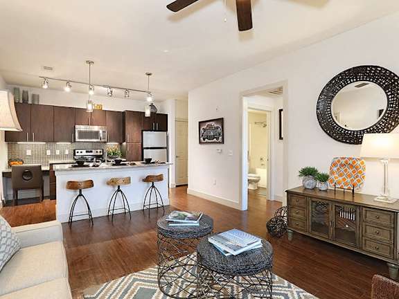 Model living room/kitchen