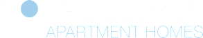 Apartment Homes logo with a blue circle to the left of the text.