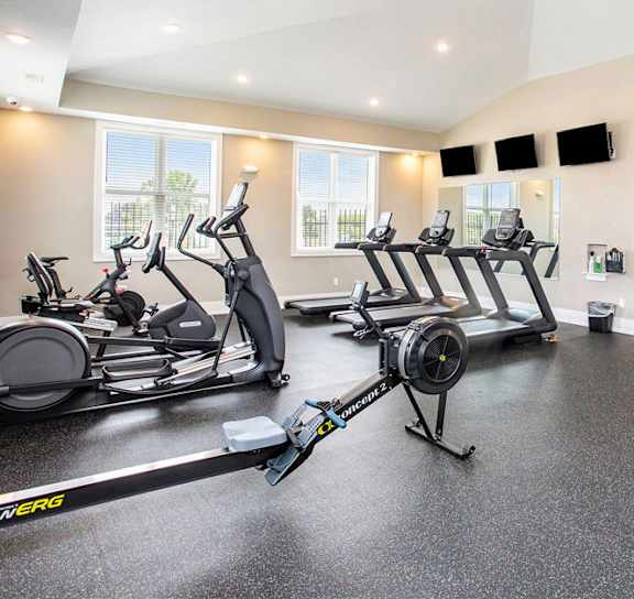 fitness center at Eagle Ridge Apartment Homes, Traverse City
