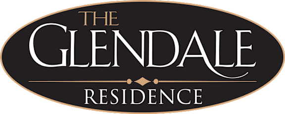 The Glendale Residence logo with a black and gold color scheme.