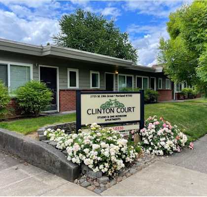 Clinton Court is a studio one bedroom apartment.