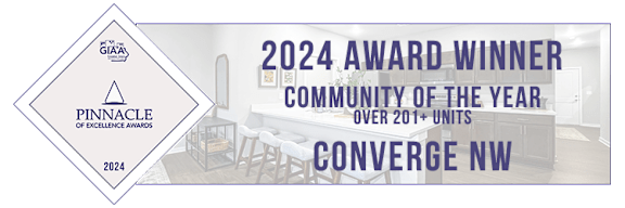 A graphic advertising the 2024 Award Winner for Community of the Year.
