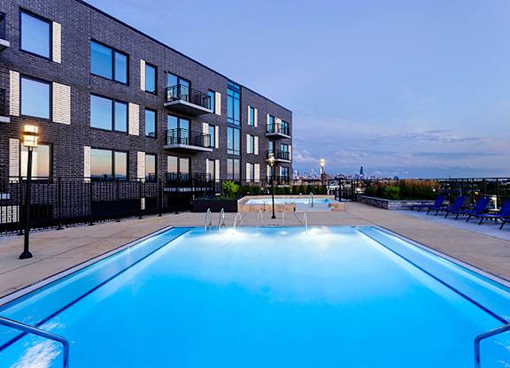 Pool Deck at Residences at Addison Clark Apartments, Chicago, IL