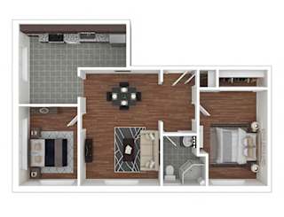 The Metropolitan 2 Bedroom floor plan