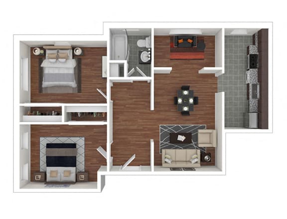 The Metropolitan 2 Bedroom  floor plan