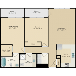 2 bed 2 bath at Lafayette Apartments, California