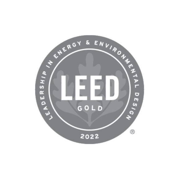 a logo for leed gold with a sword in the center  at Encore at Boulevard One, Denver, 80230