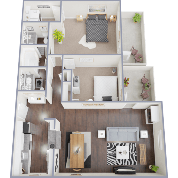 a floor plan of a 1 bedroom apartment