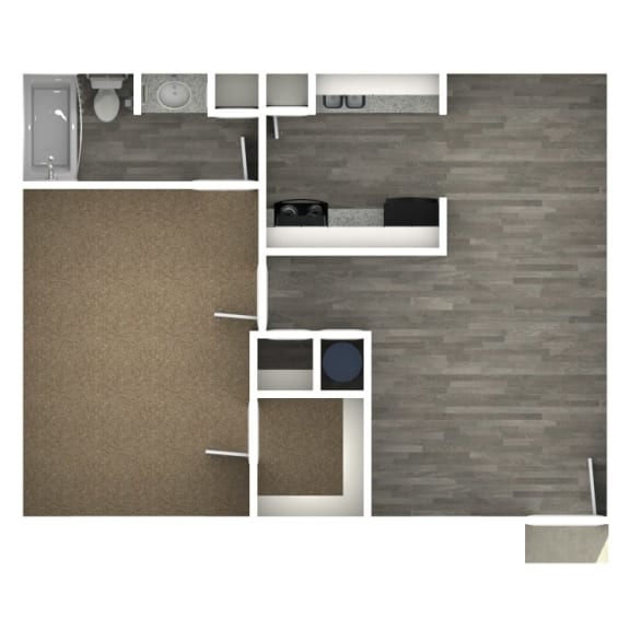 1 bedroom 1 bathroom floor plan unfurnished 1 bedroom 1 bathroom floor plan unfurnished at The Life at Park View, Pasadena