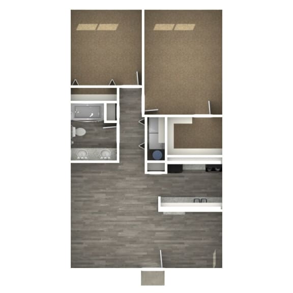 floor plan A unfurnished floor plan A unfurnished at The Life at Park View, Pasadena, 77502