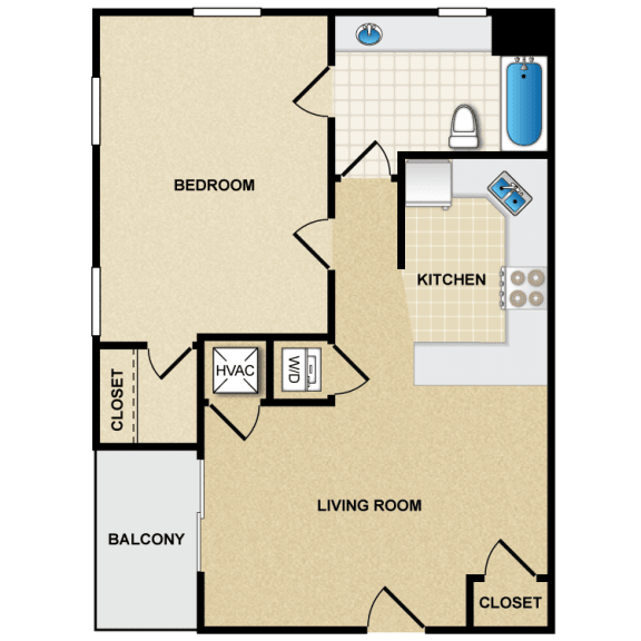 1 bedroom, 1 bathroom  at Malvern Hill Apartment Homes, 66103, KS