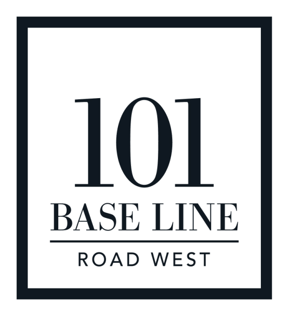 a logo that reads 101 base line road west