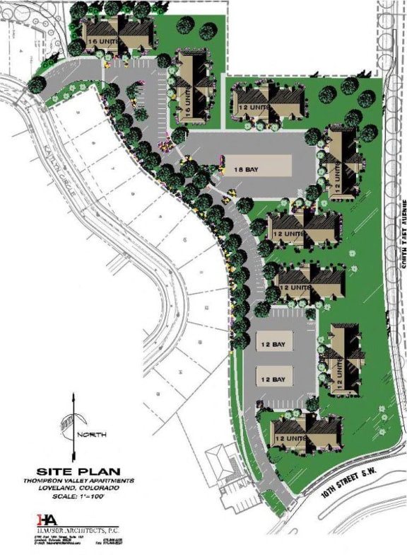 a site plan showing the layout of a parking lot