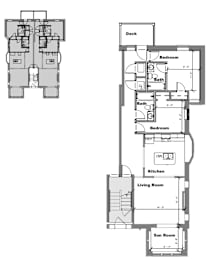  Floor Plan 6020 Waterman 2 Bedroom