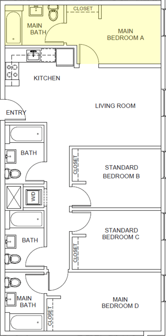 Floor Plan  Evergreen Floor Plan Main Bedroom A