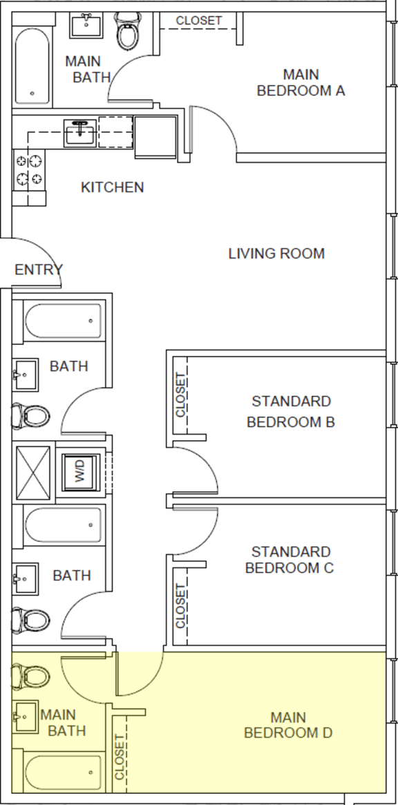 Floor Plan  Evergreen Floor Plan Main Bedroom D