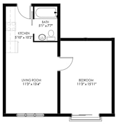 Floor Plan 1 BR